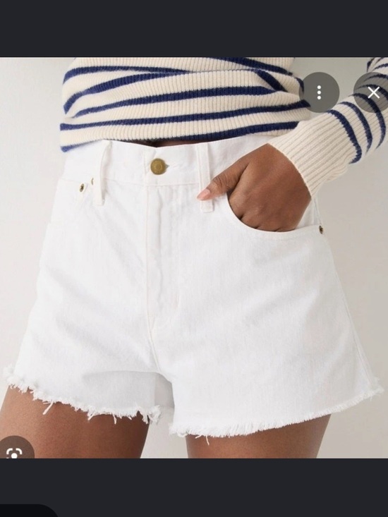 J. Crew Pants - BOGO!! NWT CREW Relaxed Denim High Rise Short in White